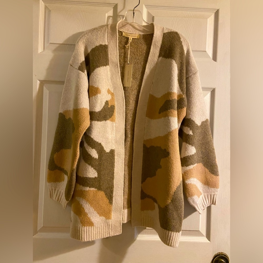 Gilded Intent open front sweater Size M
